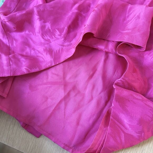 Y2K Silk Studio Hot Pink 100% Silk Strapless Prom Homecoming Dress Size 4 166 - Picture 7 of 14